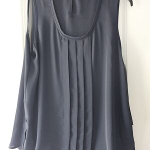 Simply Vera Vera Wang Charcoal Sleeveless Blouse